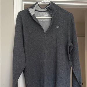 Vineyard Vines Men's Charcoal Zip-Up Sweater